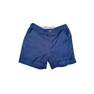 Jojo Maman Bébé Toddler Boys Navy Cotton Shorts Size 2-3 Years With Elastic Wais